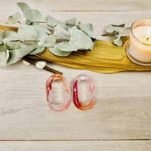 Modelo arte circular rojo y naranja